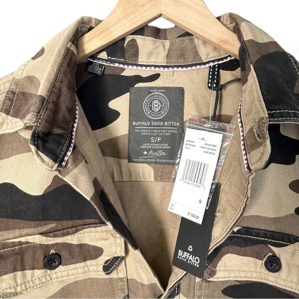 Buffalo David Bitton Jeremo Camo Button Down Long Sleeve Shirt Men's Small - Picture 10 of 15